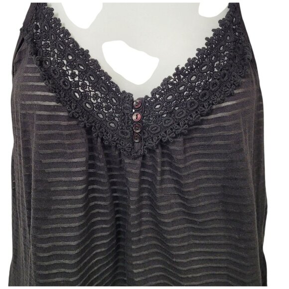 LEI Lace Trim Tank Top Stretch Junior M Fairy Grunge Y2K Elena Gilbert Spaghetti - Picture 1 of 12